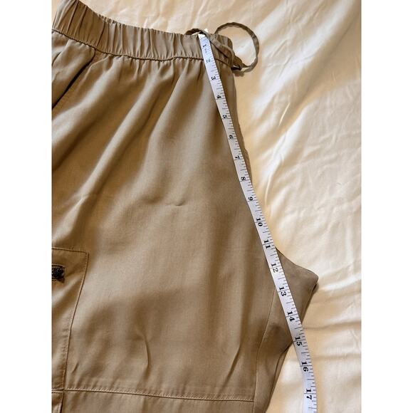 Banana Republic Women’s Jogger Cargo Pants L Tan Tencel Lyocell Pull-On - Picture 9 of 10